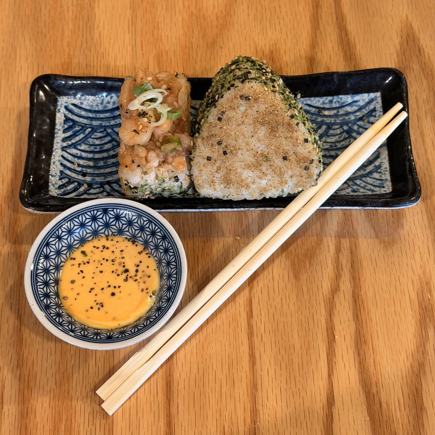 Spicy Shrimp Onigiri at Ridiculous Chicken Christiansburg, Asian Restaurant in Christiansburg